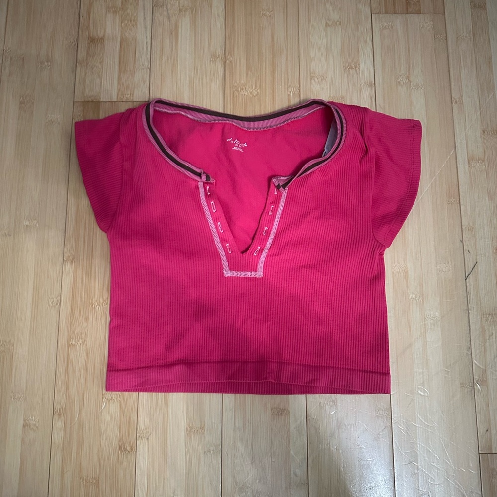 Urban Outfitters Pink Ribbed Top